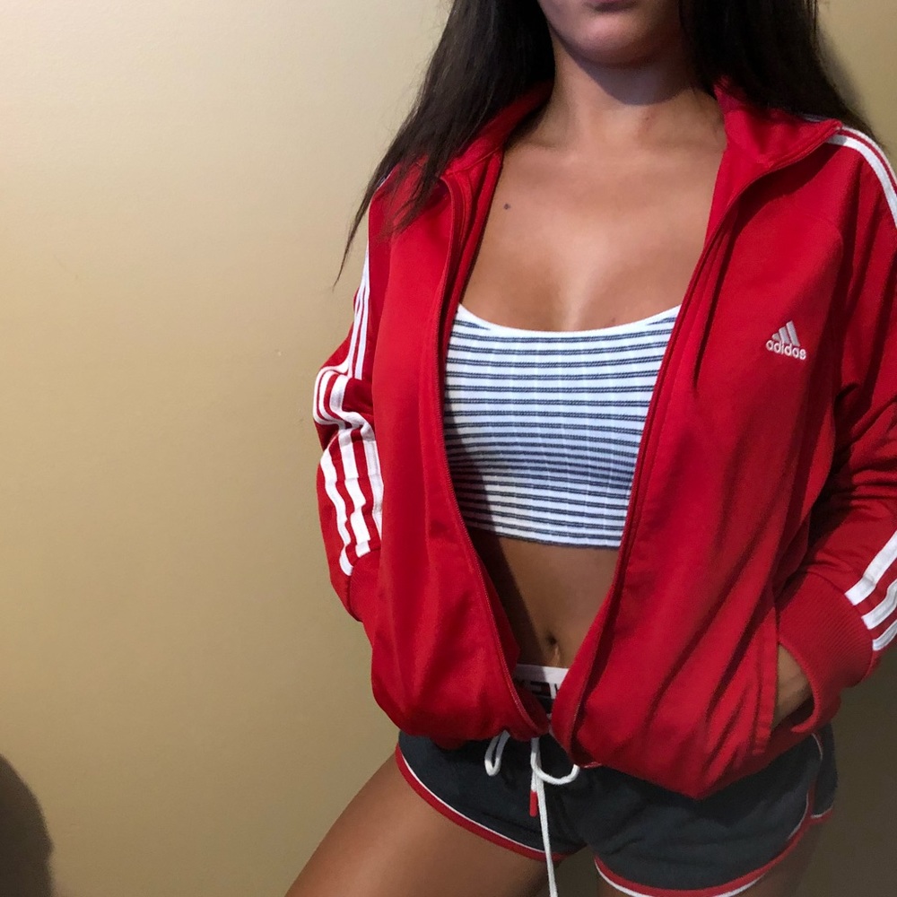Adidas Red Zip-up